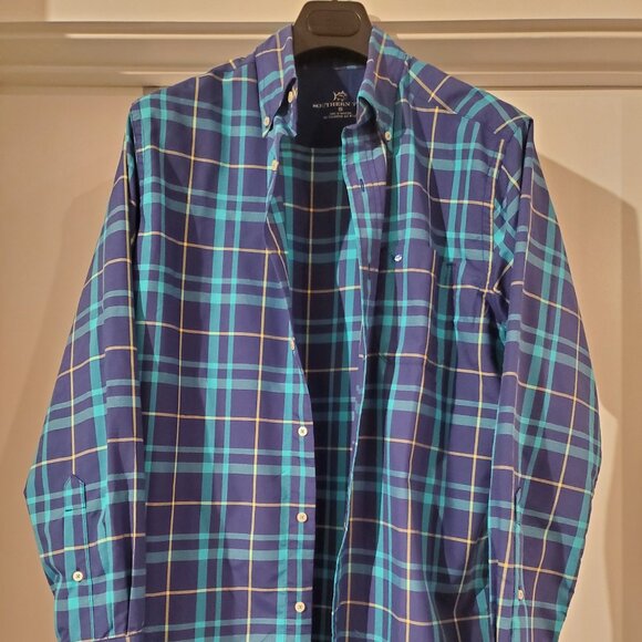 Southern Tide Check Pattern Button Down Shirt Sz Small - Picture 1 of 3